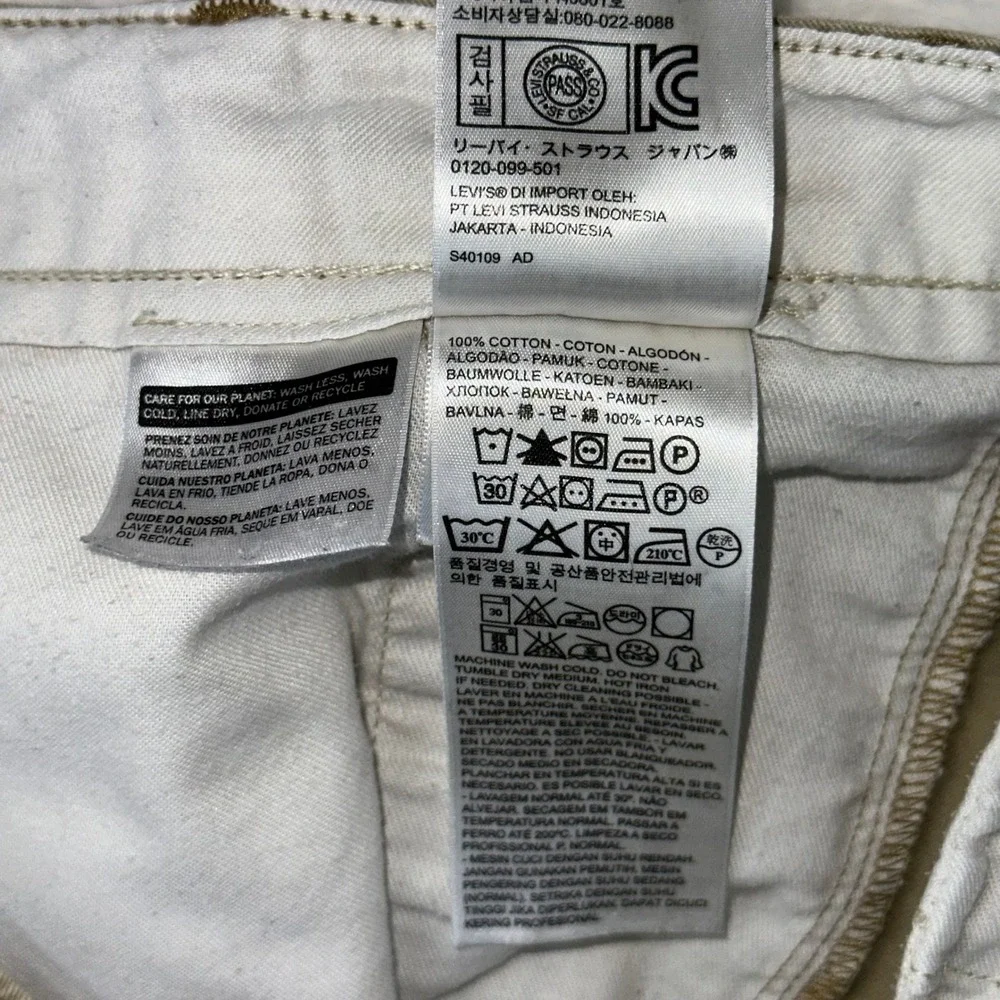 Levi Chinos‎ Mens 33X32 Tan Khaki Pants Casual Cotton Trousers